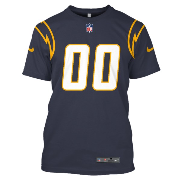 Personalized Nfl Los Angeles Chargers Dark Purple 3D Shirt Personalized Nfl Los Angeles Chargers Dark Purple 3D Shirt