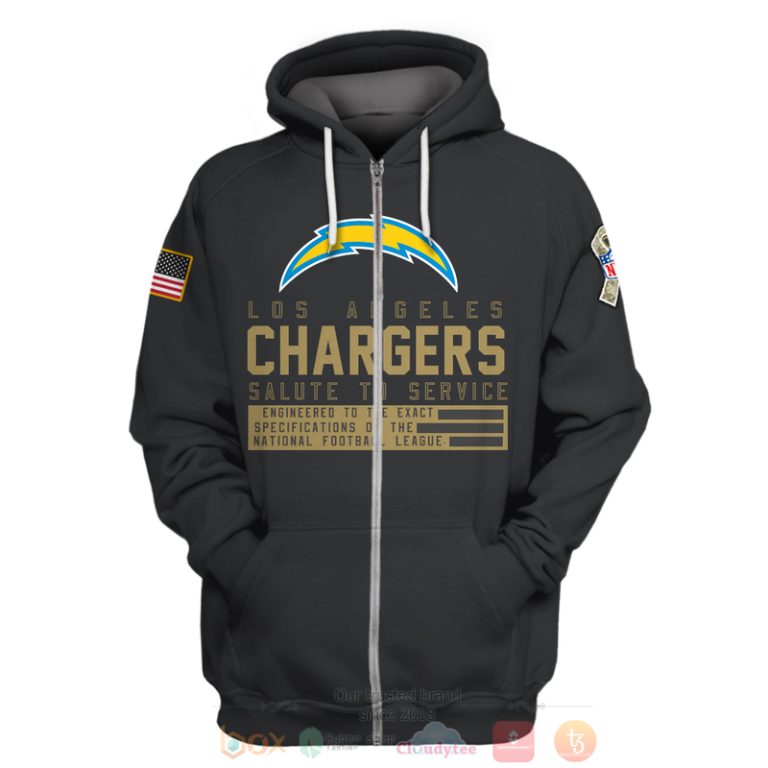 Personalized-Nfl-Los-Angeles-Chargers-Salute-To-Service-Black-3D-Hoodie-Shirt-2