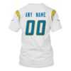 Personalized Nfl Los Angeles Chargers White Blue 3D Shirt