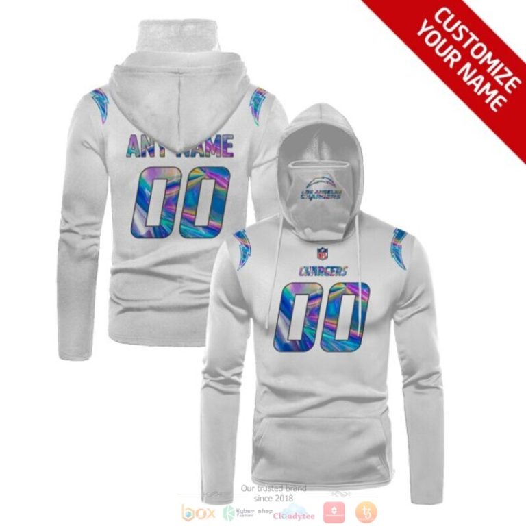 Personalized-Nfl-Los-Angeles-Chargers-White-Custom-3D-Hoodie-Mask-1