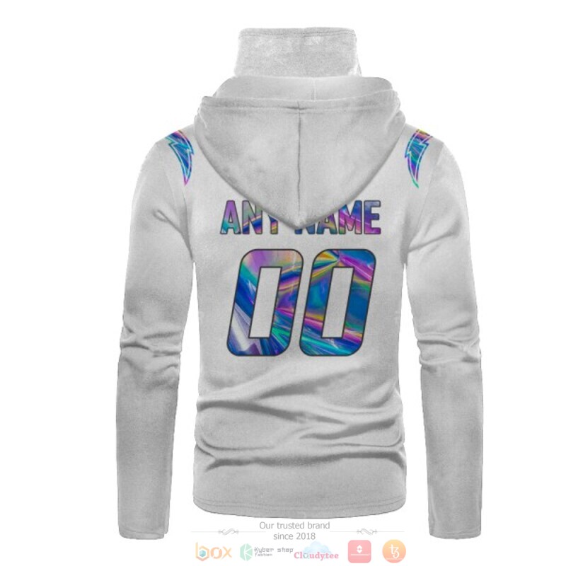 Personalized Nfl Los Angeles Chargers White Custom 3D Hoodie Mask Personalized Nfl Los Angeles Chargers White Custom 3D Hoodie Mask