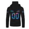 Personalized Nfl Los Angeles Rams Black Hologran Color 3D Hoodie Mask