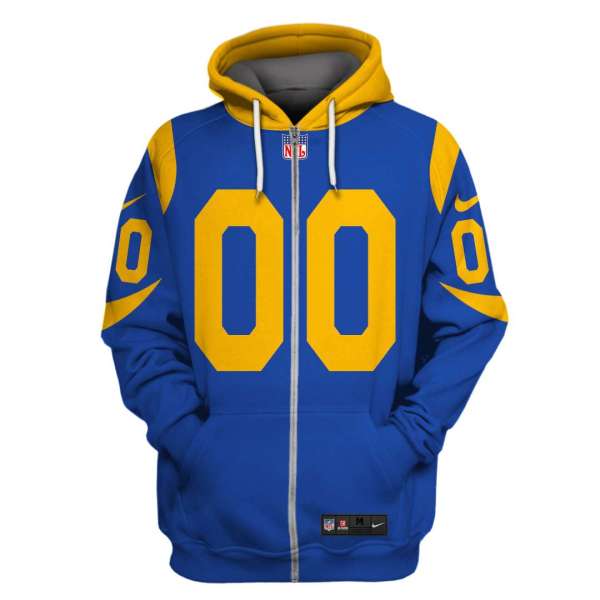 Personalized-Nfl-Los-Angeles-Rams-Blue-3D-Shirt-Hoodie-2