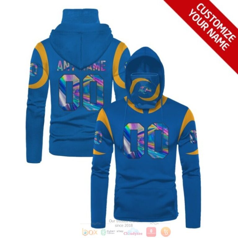 Personalized-Nfl-Los-Angeles-Rams-Blue-Custom-3D-Hoodie-Mask-1