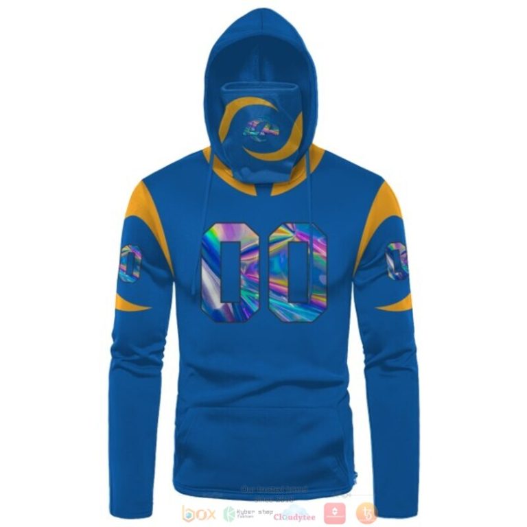 Personalized-Nfl-Los-Angeles-Rams-Blue-Custom-3D-Hoodie-Mask-2