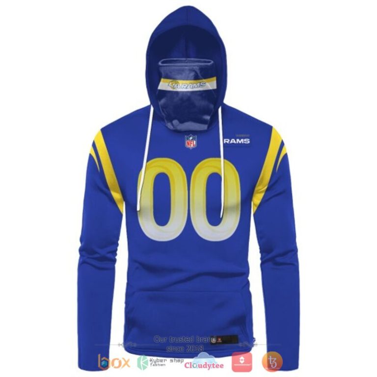 Personalized-Nfl-Los-Angeles-Rams-Blue-Custom-Hoodie-Mask-2