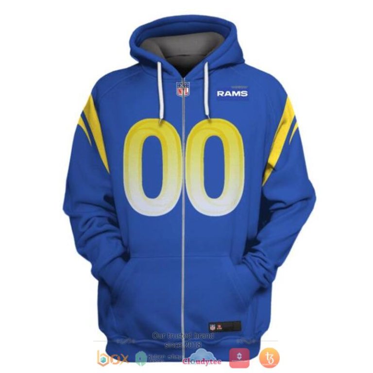 Personalized-Nfl-Los-Angeles-Rams-Blue-Custom-Shirt-Hoodie-2