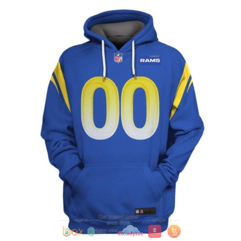 Personalized-Nfl-Los-Angeles-Rams-Blue-Custom-Shirt-Hoodie-3