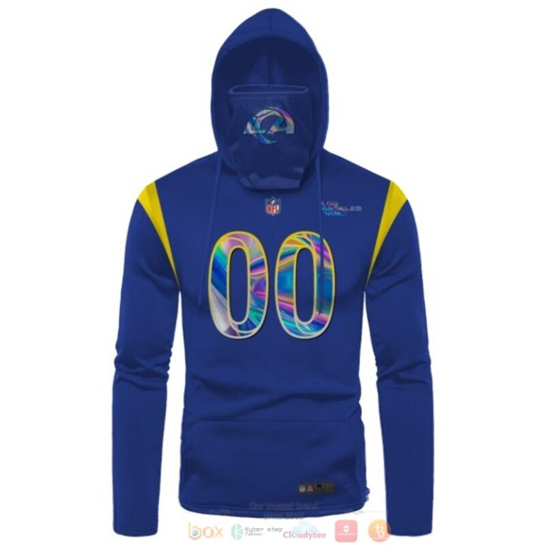 Personalized-Nfl-Los-Angeles-Rams-Blue-Hologram-Custom-3D-Hoodie-Mask-2