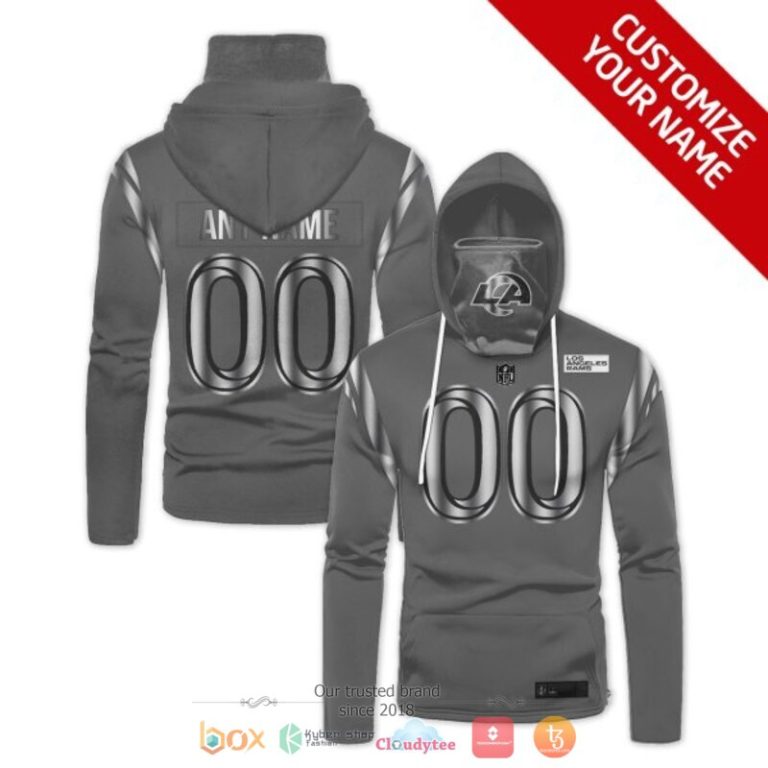 Personalized-Nfl-Los-Angeles-Rams-Dark-Grey-Custom-3D-Hoodie-Mask-1
