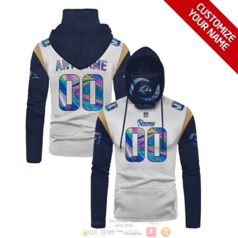 Personalized-Nfl-Los-Angeles-Rams-White-Blue-Custom-3D-Hoodie-Mask-1