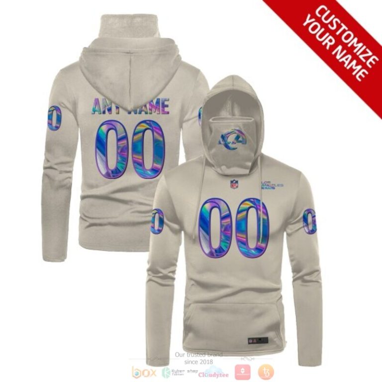 Personalized-Nfl-Los-Angeles-Rams-White-Hologram-Custom-3D-Hoodie-Mask-1
