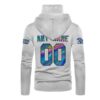 Personalized Nfl Los Angeles Rams White Hologran Color 3D Hoodie Mask