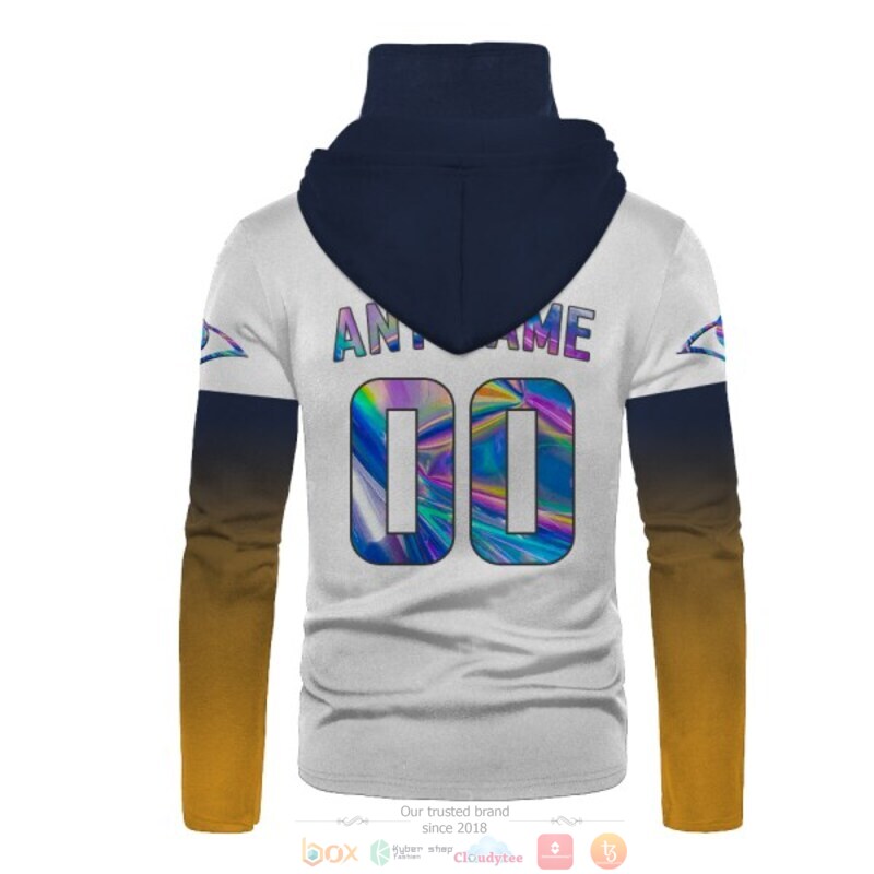 Personalized Nfl Los Angeles Rams White Yellow Custom 3D Hoodie Mask Personalized Nfl Los Angeles Rams White Yellow Custom 3D Hoodie Mask
