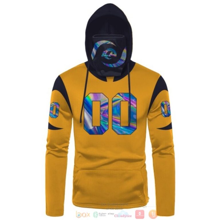 Personalized-Nfl-Los-Angeles-Rams-Yellow-Custom-3D-Hoodie-Mask-2