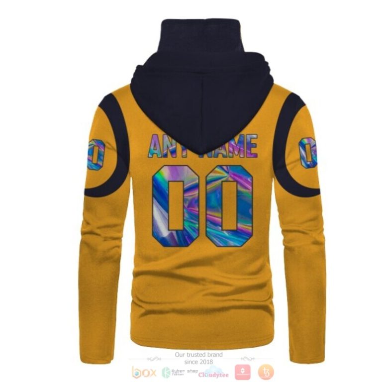 Personalized-Nfl-Los-Angeles-Rams-Yellow-Custom-3D-Hoodie-Mask-3