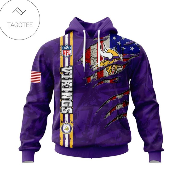 Personalized-Nfl-Minnesota-Vikings-Name-Number-With-United-States-Flag-Hoodie-1