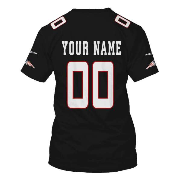 Personalized Nfl New England Patriots Black 3D Shirt Personalized Nfl New England Patriots Black 3D Shirt