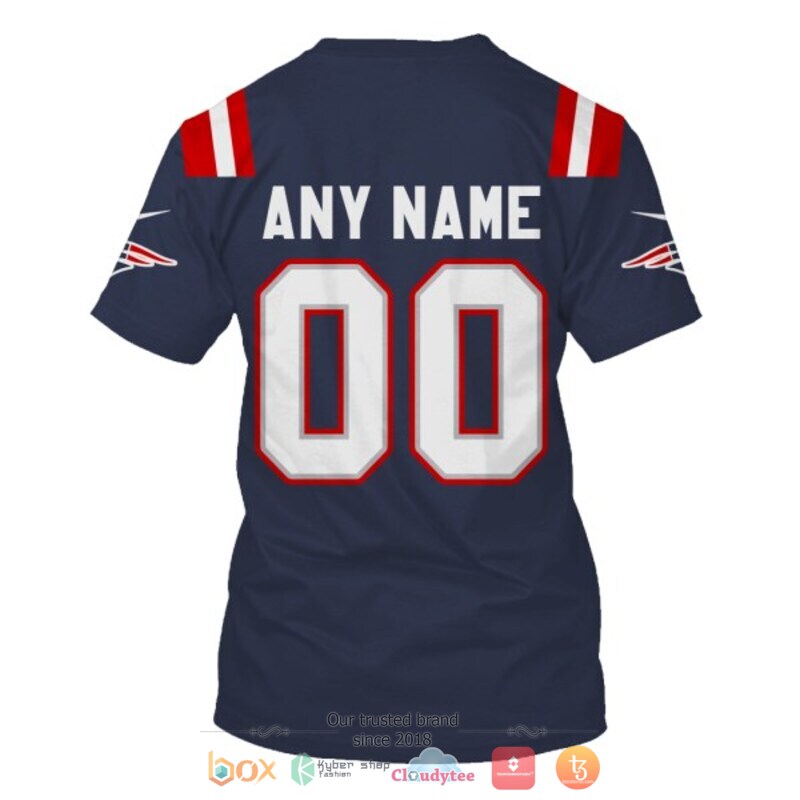 Personalized Nfl New England Patriots Blue Custom 3D Shirt Personalized Nfl New England Patriots Blue Custom 3D Shirt
