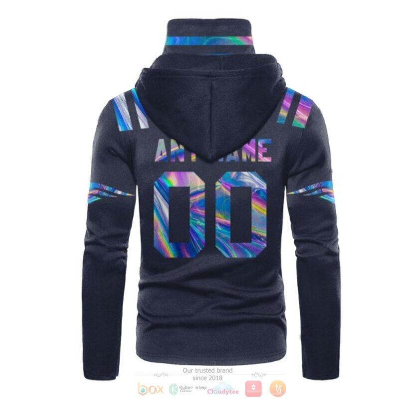 Personalized Nfl New England Patriots Dark Blue Hologram Custom 3D Hoodie Mask Personalized Nfl New England Patriots Dark Blue Hologram Custom 3D Hoodie Mask