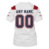 Personalized Nfl New England Patriots White 3D Shirt