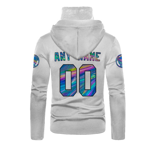 Personalized Nfl New Orleans Saints White Hologram Color 3D Hoodie Mask Personalized Nfl New Orleans Saints White Hologram Color 3D Hoodie Mask