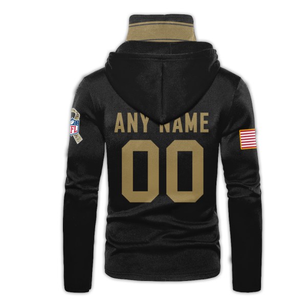 Personalized Nfl New York Giants Black 3D Hoodie Mask Personalized Nfl New York Giants Black 3D Hoodie Mask
