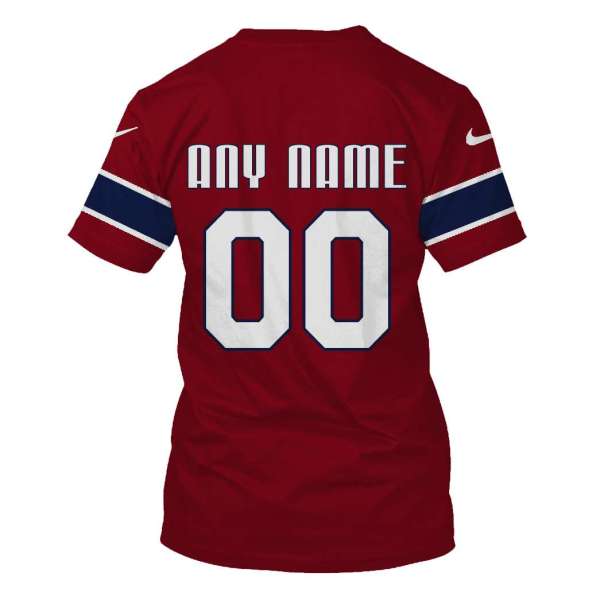Personalized Nfl New York Giants Red 3D Shirt Personalized Nfl New York Giants Red 3D Shirt