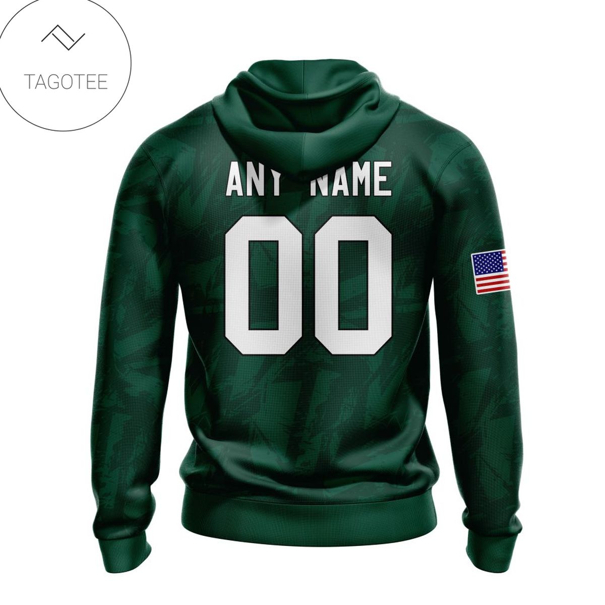 Personalized Nfl New York Jets Name & Number With United States Flag Hoodie Personalized Nfl New York Jets Name & Number With United States Flag Hoodie