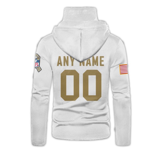 Personalized Nfl New York Jets White 3D Hoodie Mask Personalized Nfl New York Jets White 3D Hoodie Mask