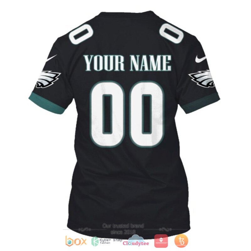 Personalized Nfl Philadelphia Eagles Black Custom 3D Shirt Personalized Nfl Philadelphia Eagles Black Custom 3D Shirt