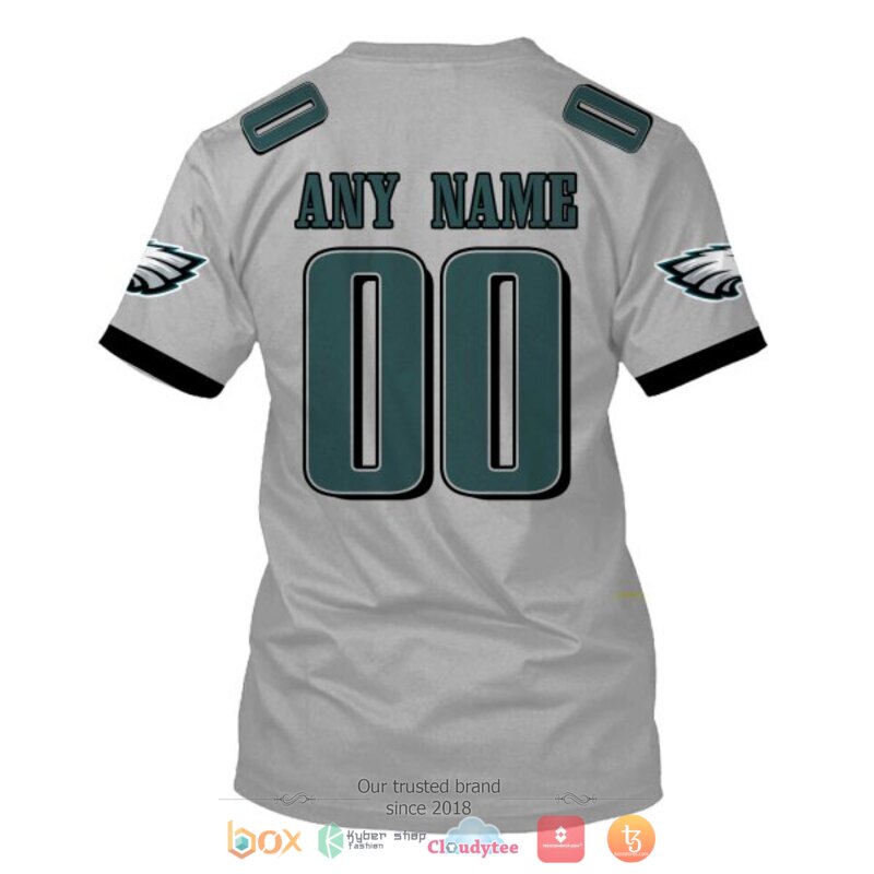 Personalized Nfl Philadelphia Eagles Black Grey Custom Shirt Personalized Nfl Philadelphia Eagles Black Grey Custom Shirt