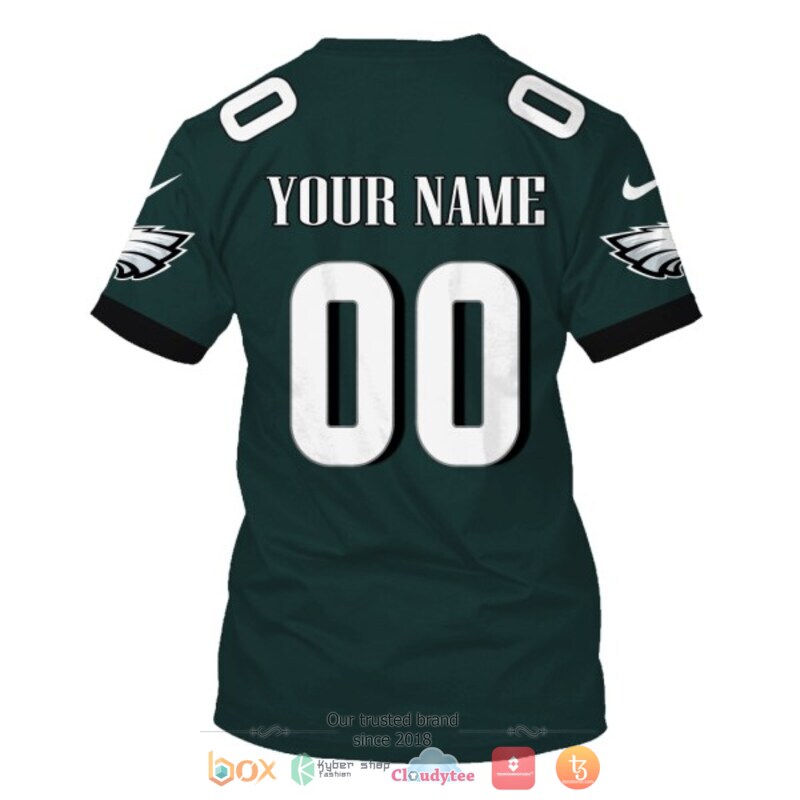 Personalized Nfl Philadelphia Eagles Dark Green Custom 3D Shirt Personalized Nfl Philadelphia Eagles Dark Green Custom 3D Shirt