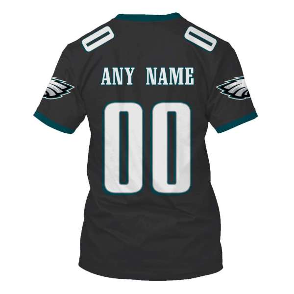 Personalized Nfl Philadelphia Eagles Dark Grey 3D Shirt Personalized Nfl Philadelphia Eagles Dark Grey 3D Shirt