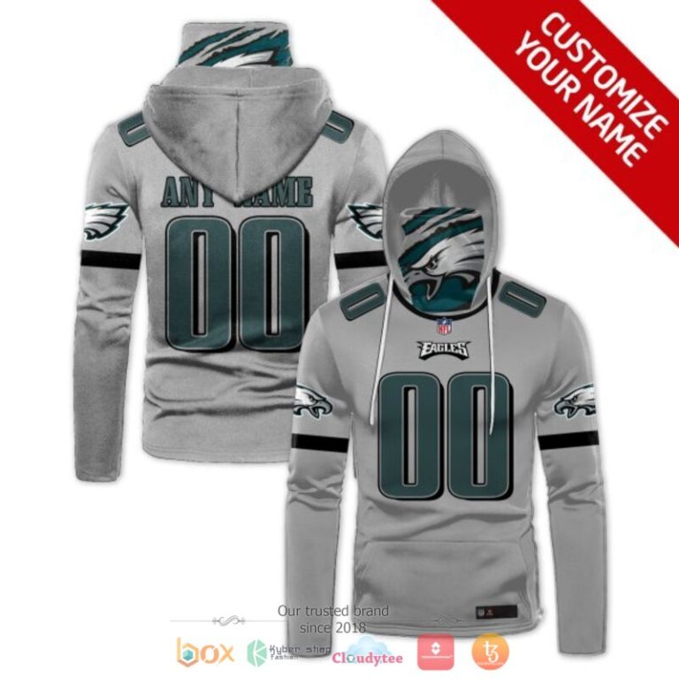 Personalized-Nfl-Philadelphia-Eagles-Grey-Custom-Hoodie-Mask-1