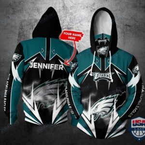 Personalized Nfl Philadelphia Eagles Lightning Gaiter 3D Hoodie