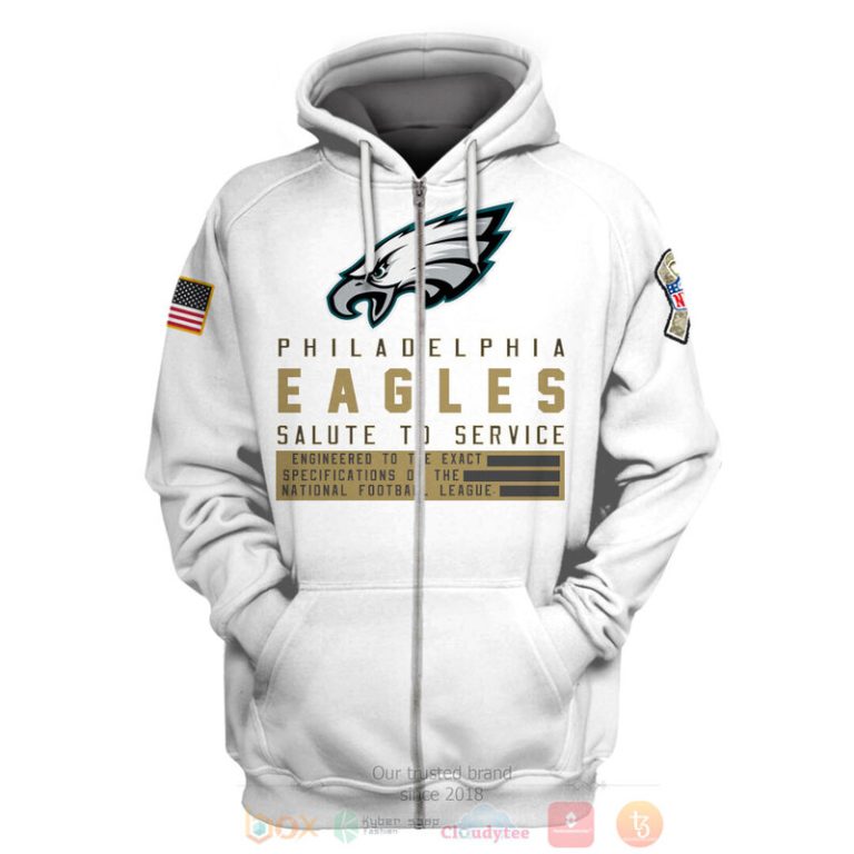 Personalized-Nfl-Philadelphia-Eagles-Salute-To-Service-White-3D-Hoodie-Shirt-2