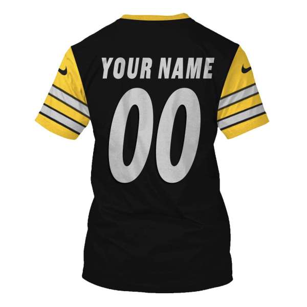 Personalized Nfl Pittsburgh Steelers Black 3D Shirt Personalized Nfl Pittsburgh Steelers Black 3D Shirt