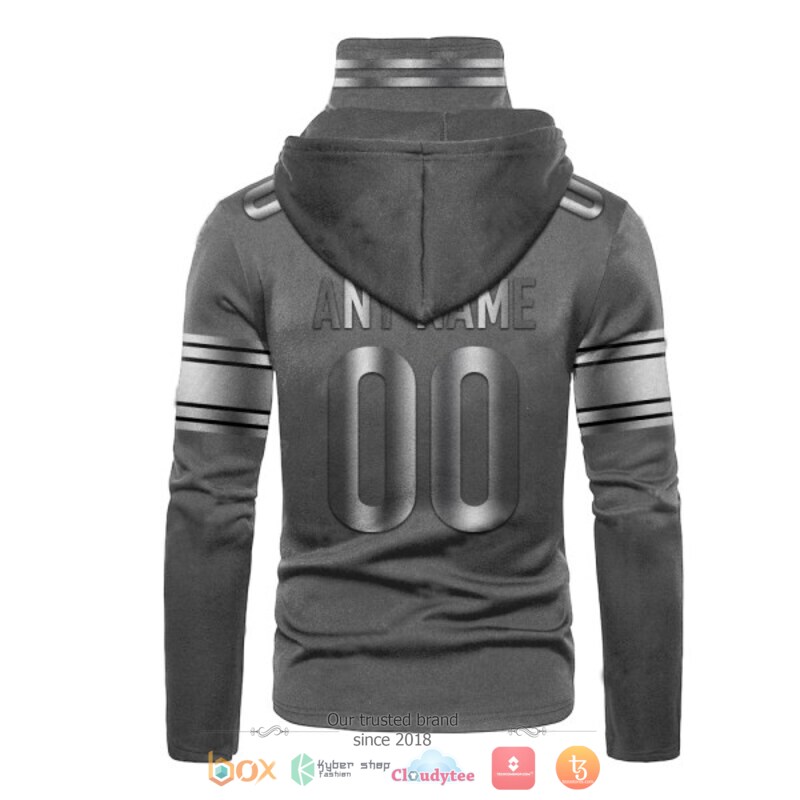 Personalized Nfl Pittsburgh Steelers Dark Grey Custom 3D Hoodie Mask Personalized Nfl Pittsburgh Steelers Dark Grey Custom 3D Hoodie Mask