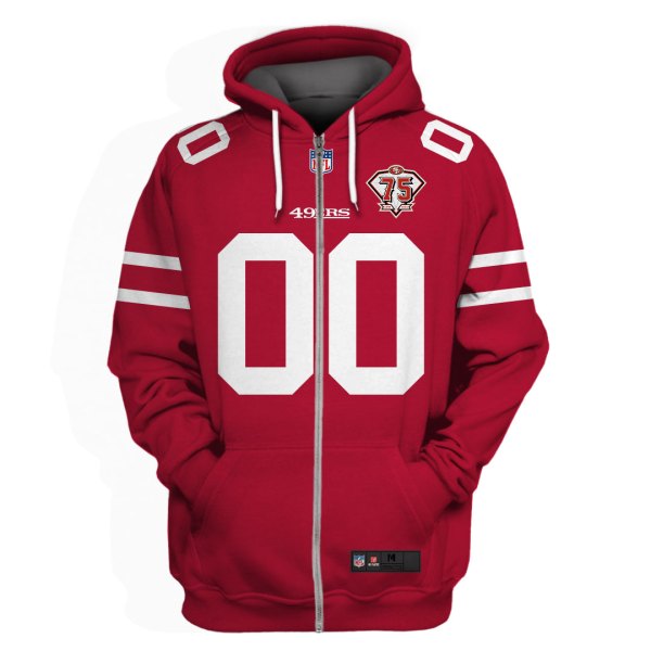 Personalized-Nfl-San-Francisco-49Ers-75Th-Red-3D-Shirt-Hoodie-2