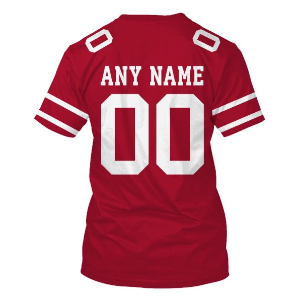 Personalized Nfl San Francisco 49Ers 75Th Red 3D Shirt Personalized Nfl San Francisco 49Ers 75Th Red 3D Shirt