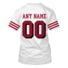 Personalized Nfl San Francisco 49Ers 75Th White 3D Shirt