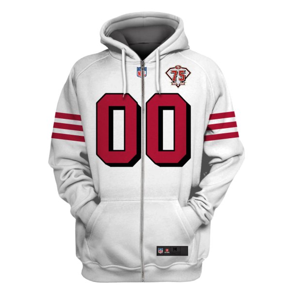 Personalized-Nfl-San-Francisco-49Ers-75Th-White-3D-Shirt-Hoodie-2