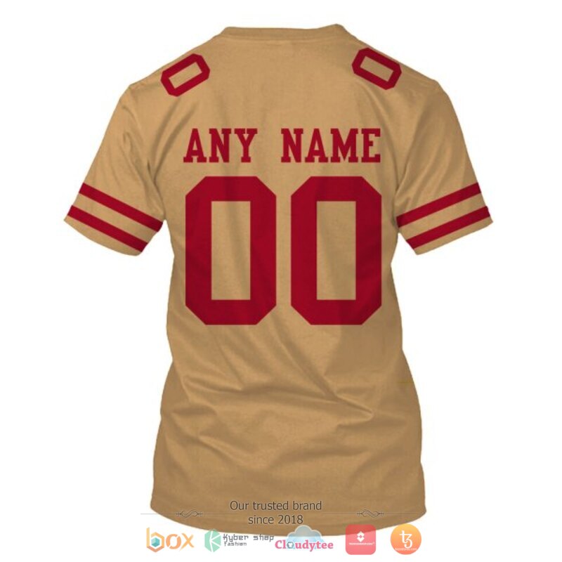 Personalized Nfl San Francisco 49Ers Brown Custom 3D Shirt Personalized Nfl San Francisco 49Ers Brown Custom 3D Shirt