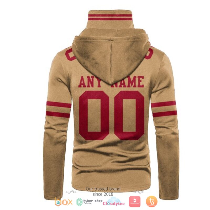 Personalized Nfl San Francisco 49Ers Brown Custom Hoodie Mask Personalized Nfl San Francisco 49Ers Brown Custom Hoodie Mask