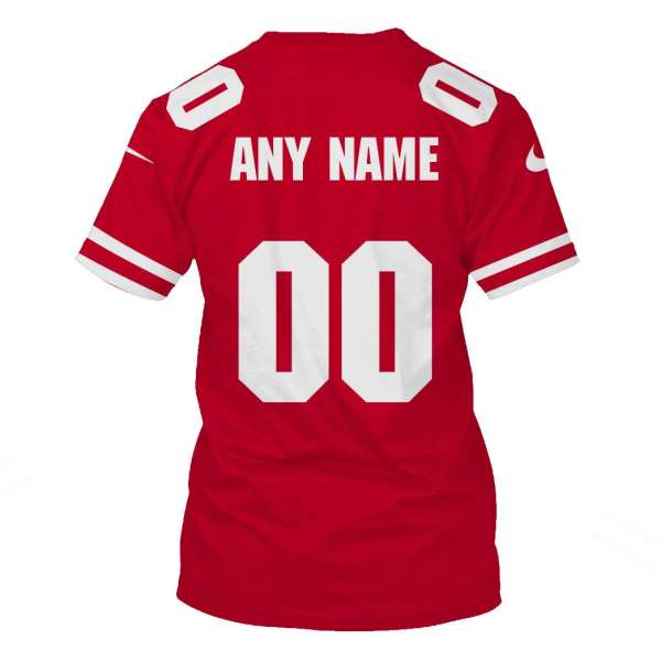Personalized Nfl San Francisco 49Ers Light Red 3D Shirt Personalized Nfl San Francisco 49Ers Light Red 3D Shirt