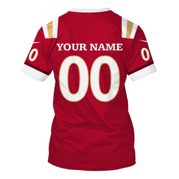 Personalized Nfl San Francisco 49Ers Red 3D Shirt Personalized Nfl San Francisco 49Ers Red 3D Shirt