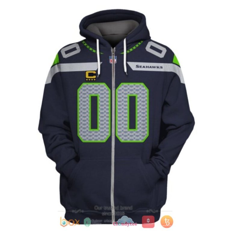 Personalized-Nfl-Seattle-Seahawks-Captain-C-Green-Black-Custom-3D-Shirt-Hoodie-2