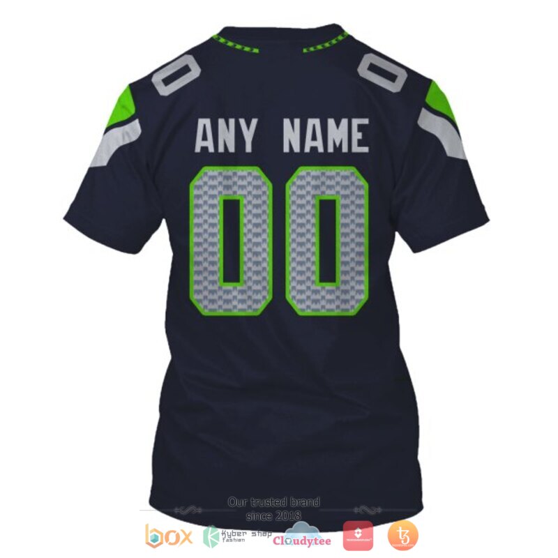 Personalized Nfl Seattle Seahawks Green Black Custom 3D Shirt Personalized Nfl Seattle Seahawks Green Black Custom 3D Shirt