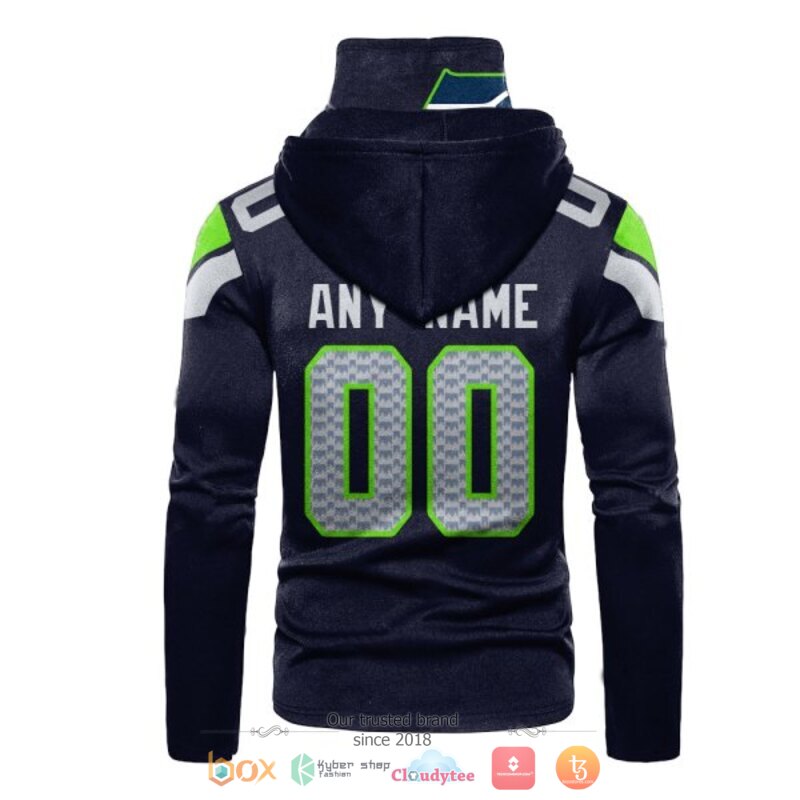 Personalized Nfl Seattle Seahawks Green Black Custom Hoodie Mask Personalized Nfl Seattle Seahawks Green Black Custom Hoodie Mask